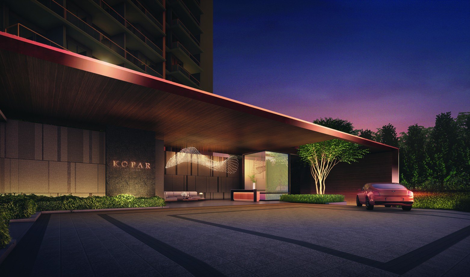 Arrival and drop-off (artist’s impression)
