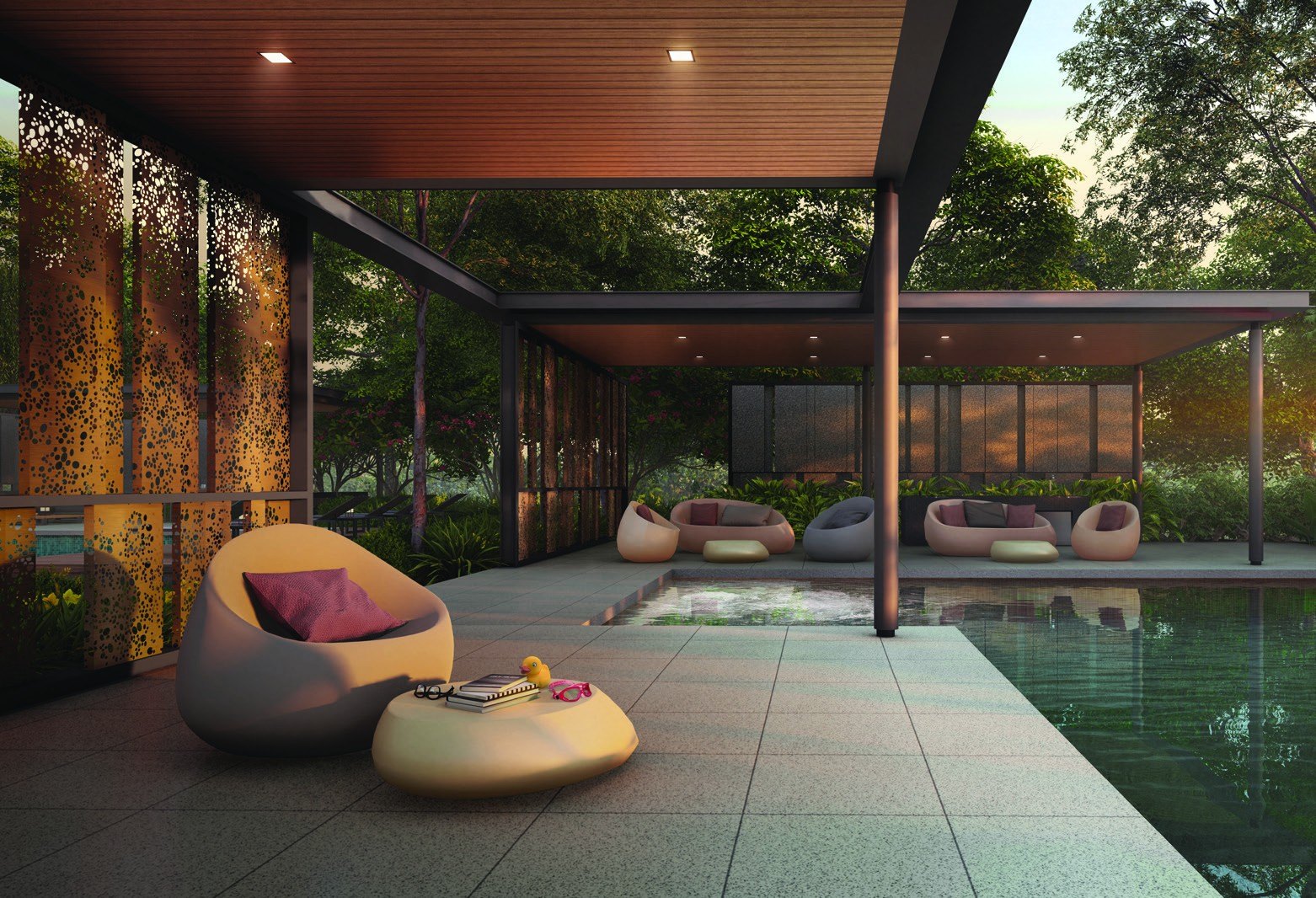 Cabana and pool deck (artist’s impression)