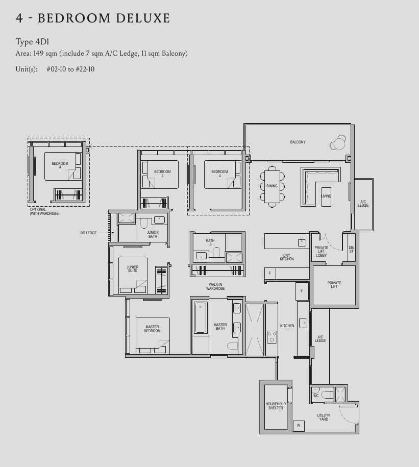 4-Bedroom Deluxe, Type 4D1