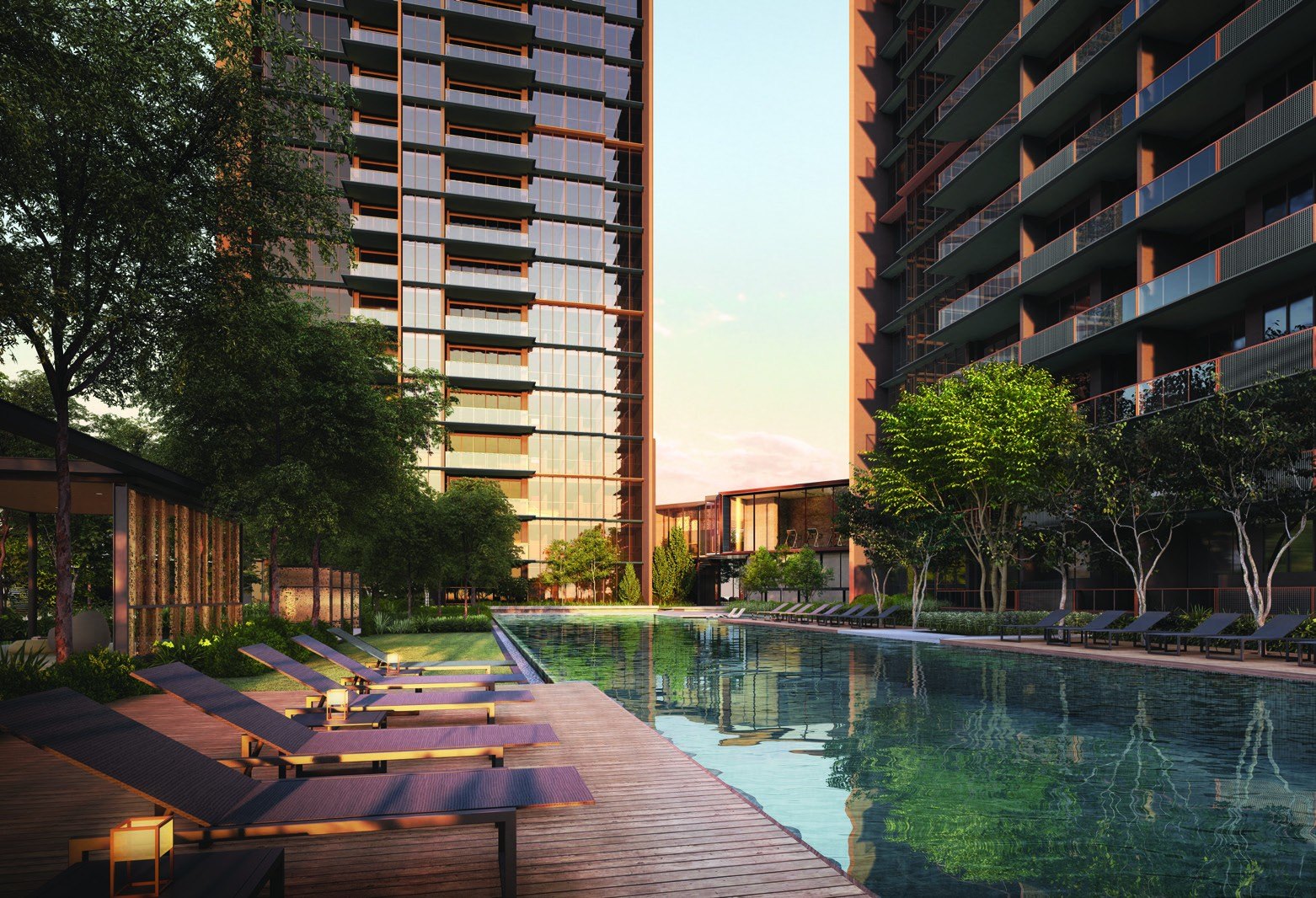 Lap pool and sun deck (artist’s impression)