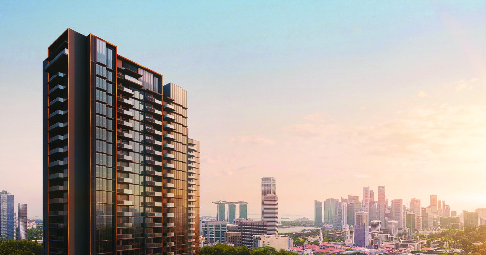Kopar at Newton with the city skyline (artist’s impression)